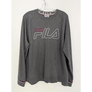 Fila Men's Sweatshirt in Gray Size Large Streetwear Gorpcore Athletic